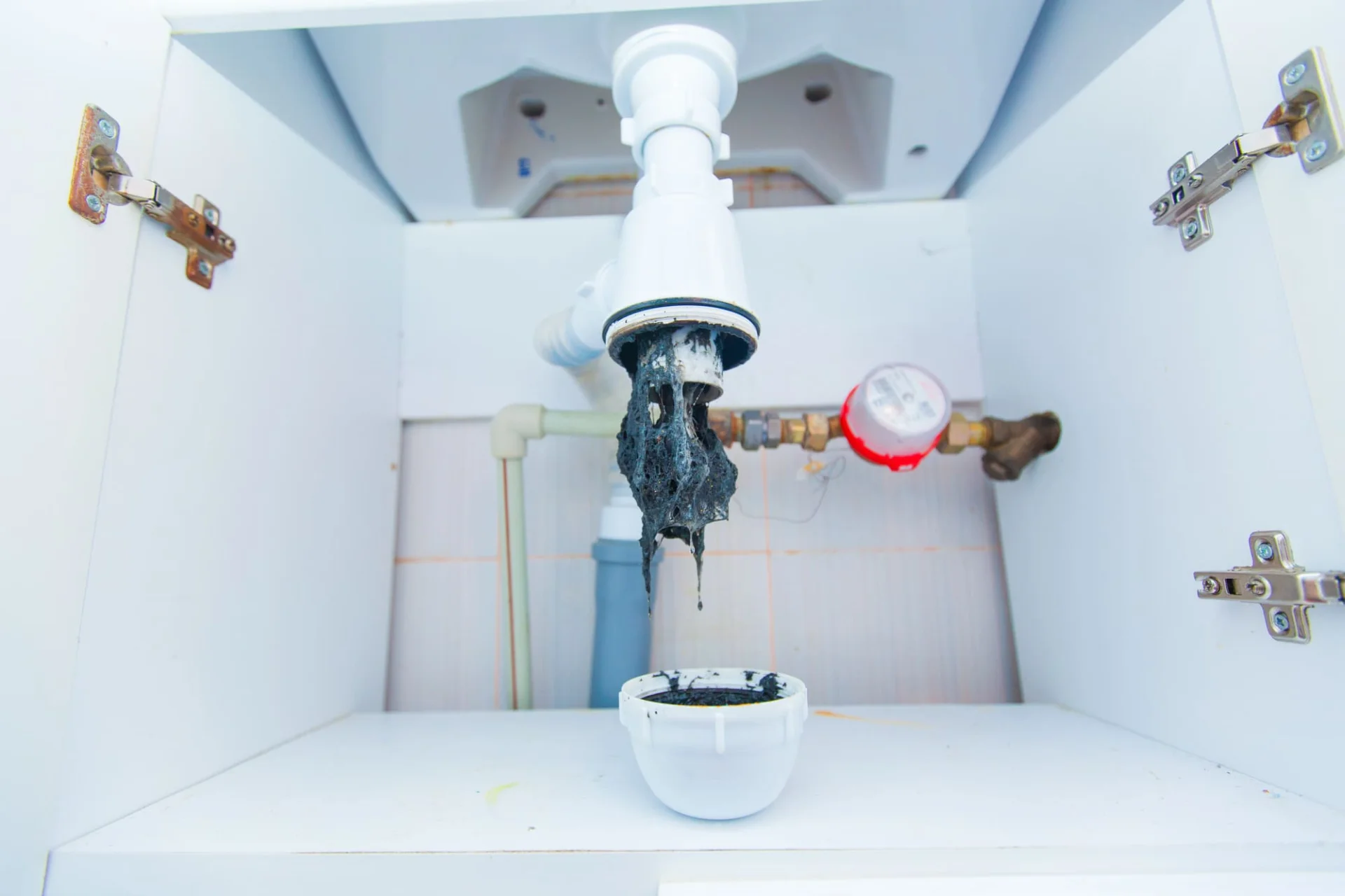 Drain cleaning service technician